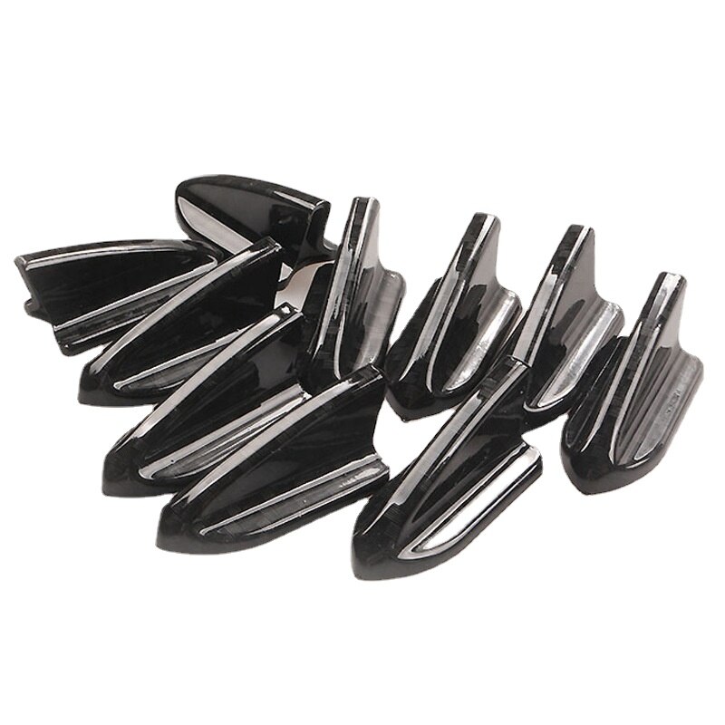 Kit d&#39;ailes de requin en PP, 6 pièces, protection UV et résistant aux intempéries, Style voiture noire, générateur Vortex