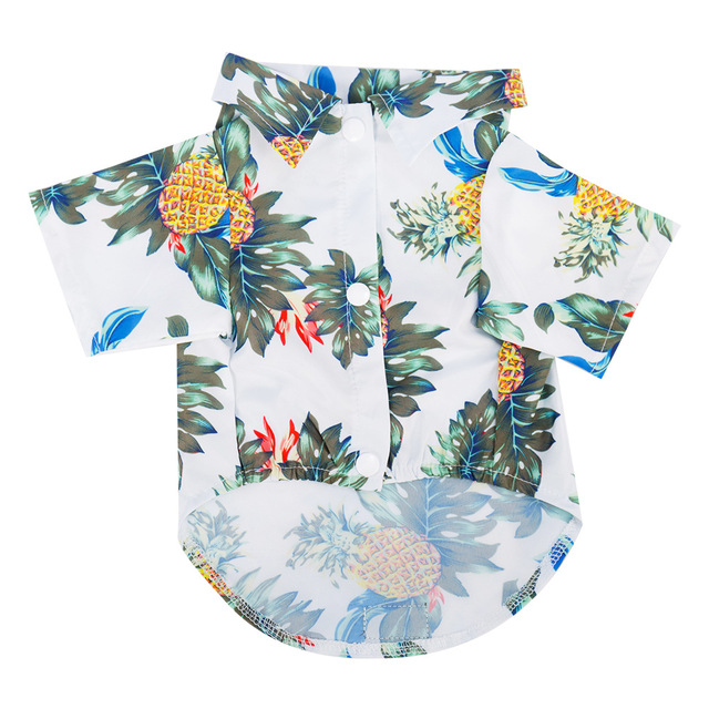 Zomer Dog Shirt Kleding Cool Beach Hawaiian Style Hond Kat Shirt Voor Kleine Medium Grote Honden Puppy Kokospalm Afdrukken XS-5XL: Chocolade / 5XL