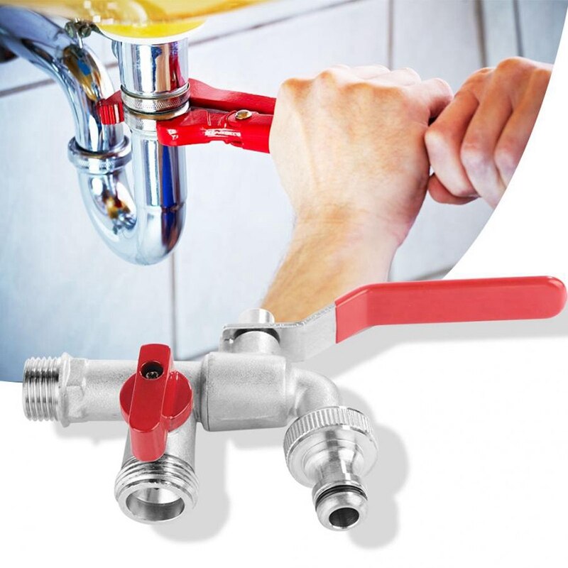 Double vanne 90 degrés robinet d'eau 1/2 pouces laiton robinet maison extérieur jardin outil