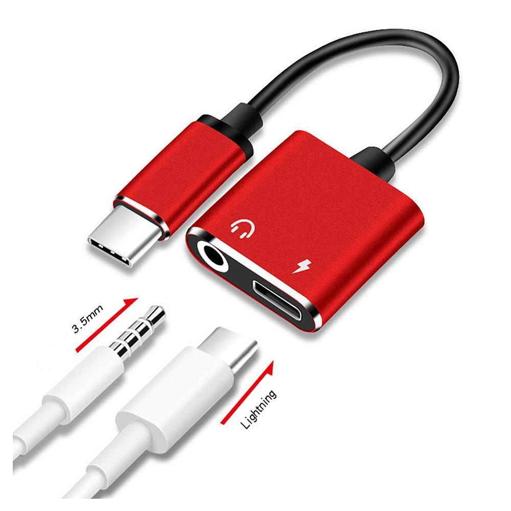 2 in 1 typ-c  zu 3.5mm Audio--adapterkabel ladeanschluss kopfhörer typ-c audiokabel aux-adapterkabel Headset anrufe Android