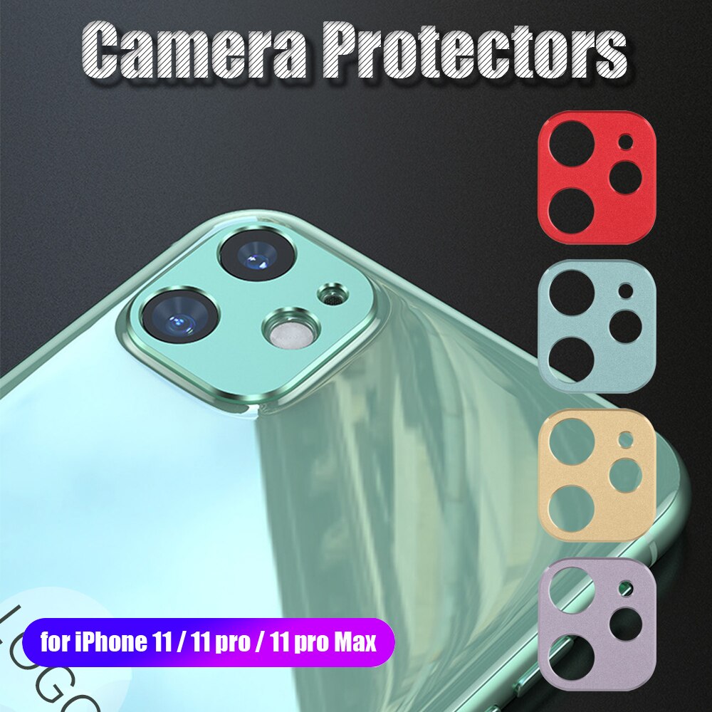 Metal Frame + Tempered Glass Lens Screen Protector For iPhone 11 Pro Max Aluminum Alloy Sheet 3D Back Full Cover Anti-Fingerprin