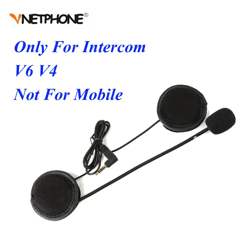 V6 Intercom Accessoires 3.5Mm Jack Plug Oortelefoon Stereo Pak Voor V6 V4 Motorfiets Bluetooth Intercom Bt Interphone