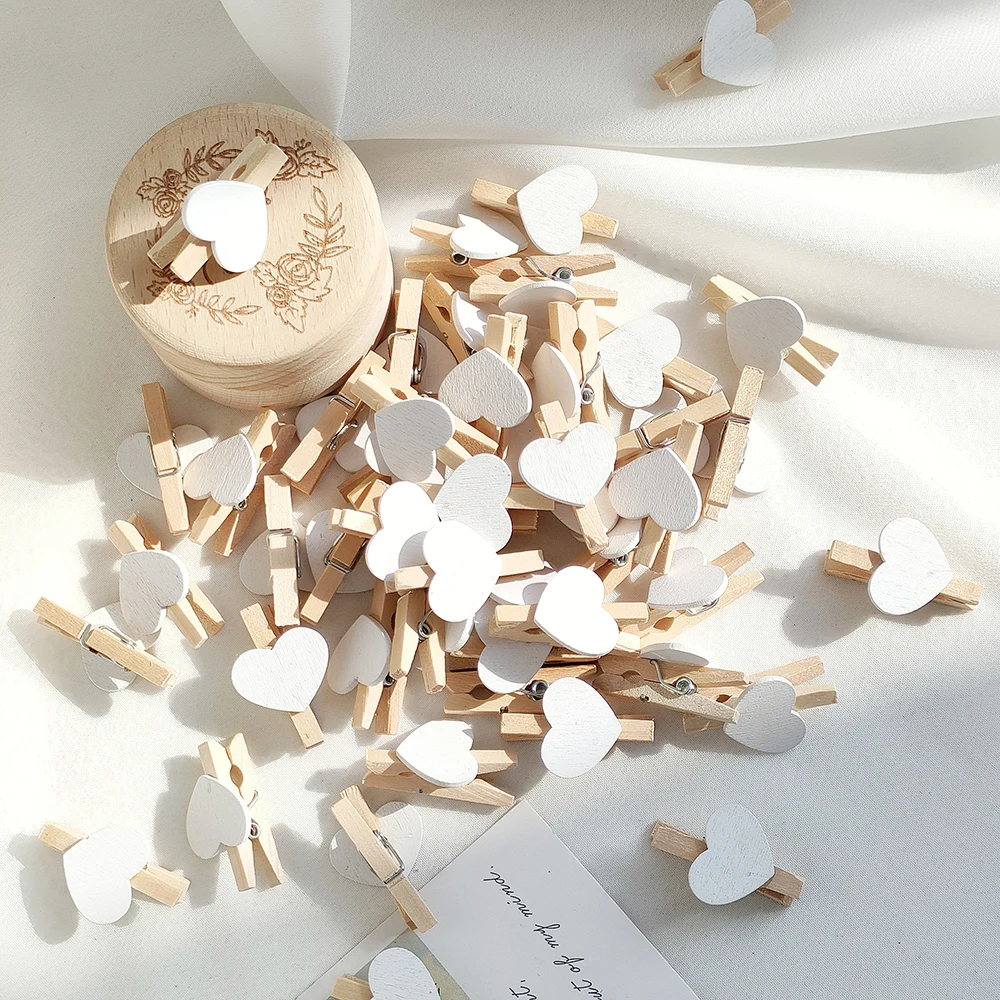 10/50 stücke rotes Herz Liebe Holz Kleidung Fotopapier Anbindung Stift Mini Wäsche klammer Postkarte Clips nach Hause Hochzeit Valentinstag Decorati: L / dunkel khaki