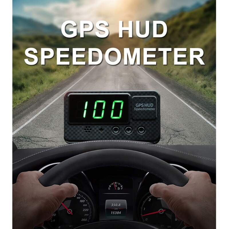 Universal GPS HUD Speedometer Odometer Car Digital Speed Display MPH Over Speed Alarm Car Clock for All Vehicles C60S