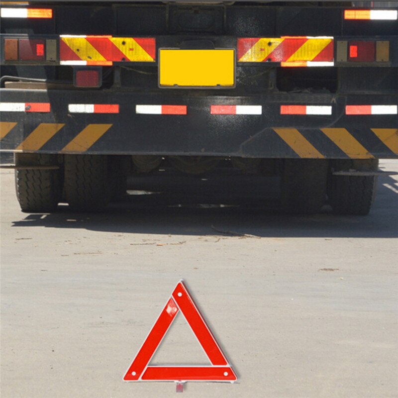 1 unidad, , triángulo de advertencia de avería de emergencia para coche, reflectante rojo, peligro de seguridad, trípode para coche, Reflector de señal de parada plegable