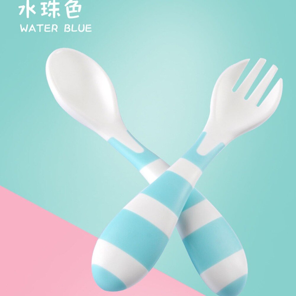Korean Version Baby Spoons Set Feeding Dishes Tableware For Children Flatware Cutlery Spoon Plastic With Box Baby Utensils
