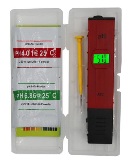Portable Digital PH Meter LCD Display PH Tester Water Monitor Test Pen PH Multimeter With Backlight For Pool 30%OFF: with retail box