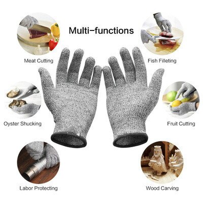 Veiligheid Handschoenen Roestvrij Staaldraad Metalen Mesh Anti-Cut Cut Proof Steekwerende Keuken Butcher Snijbestendige Veiligheid handschoenen