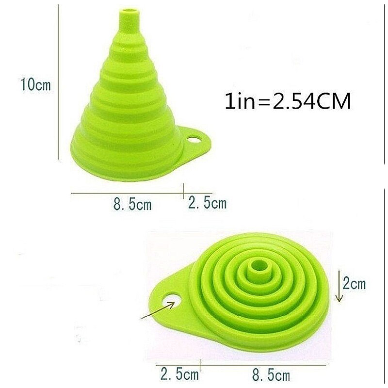 Cucina di casa Imbuto di categoria alimentare Del Silicone Pieghevole A Scomparsa a collo Lungo Imbuto Famiglia Creativa Liquido Erogazione Mini Imbuto