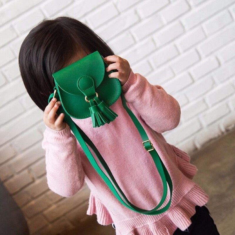 Kids Girls Toddler Mini Shoulder Purse Crossbody Bag with Tassel