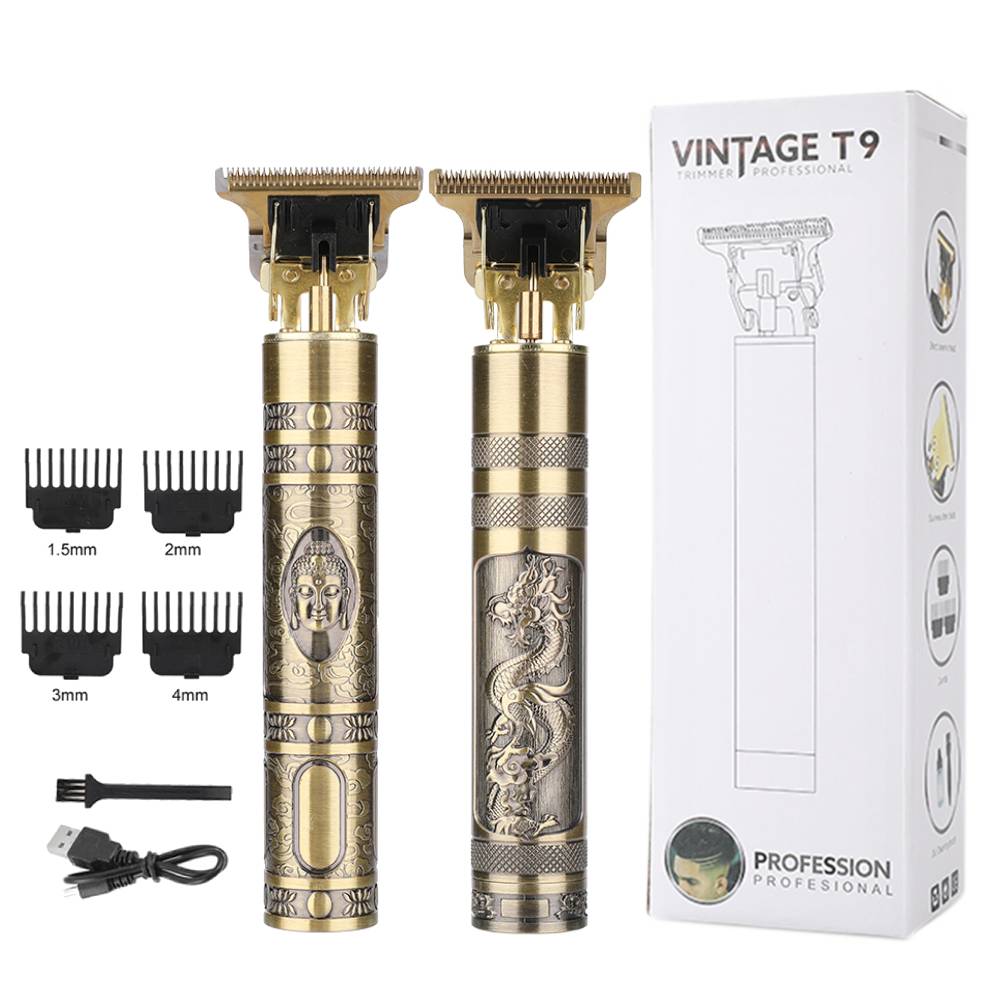 Cortadora de pelo T9 recargable por USB para hombre, Afeitadora eléctrica inalámbrica, afeitadora de barba de 0mm, máquina de corte de pelo de barbero