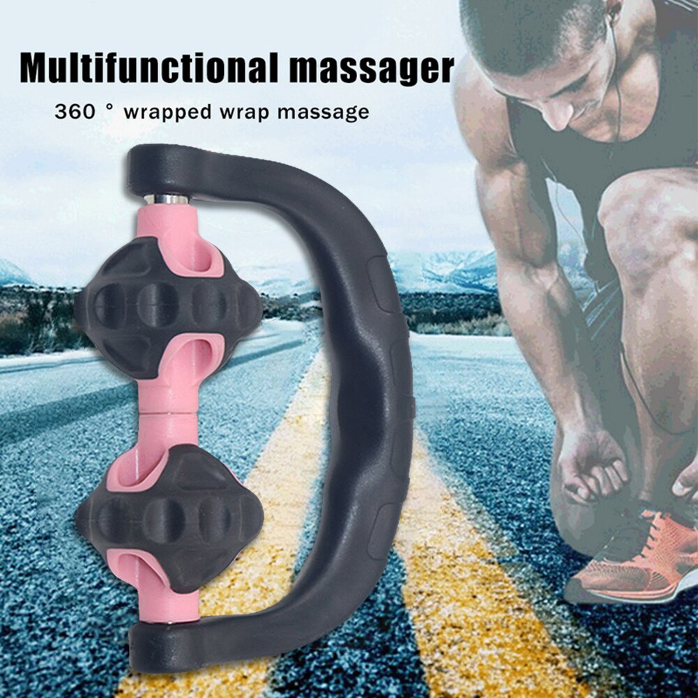 Bærbar håndholdt myk skum arm ben hals ben muskel relaxer ring massasje rulle fitness yoga verktøy