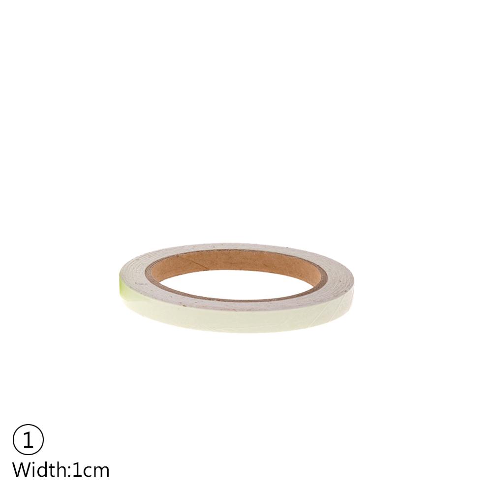 Cinta adhesiva fluorescente para decoración del hogar, cinta luminosa de seguridad que brilla en la oscuridad, 10M, 1cm, 2cm