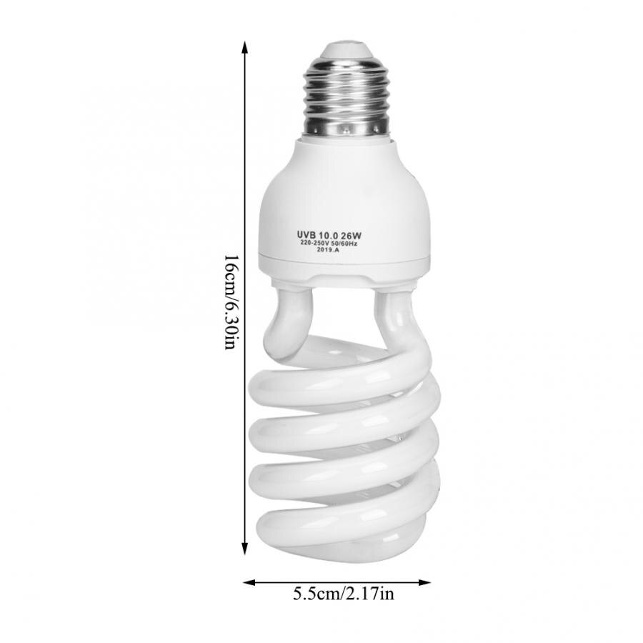 Lighting E27 26W Desert Reptile Terrarium Bulb UVB Calcium Ultraviolet Lamp 220-250V Reptile Lamp Turtle Tortoise Heating Lamp: Default Title