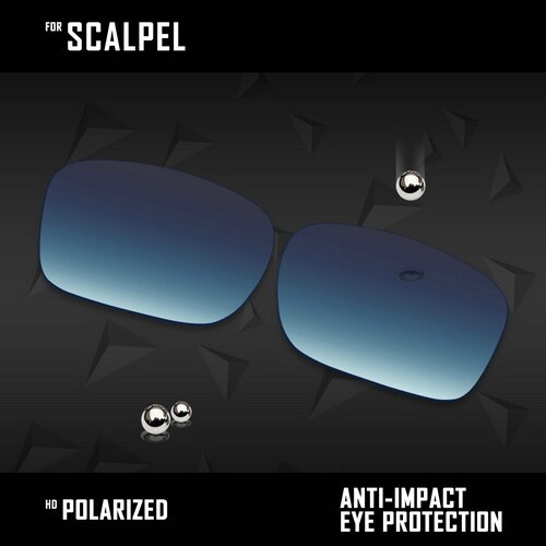 OOWLIT Lenses Replacements For Oakley Scalpel OO9195 Sunglasses Polarized - Multi Colors: Blue Gradient