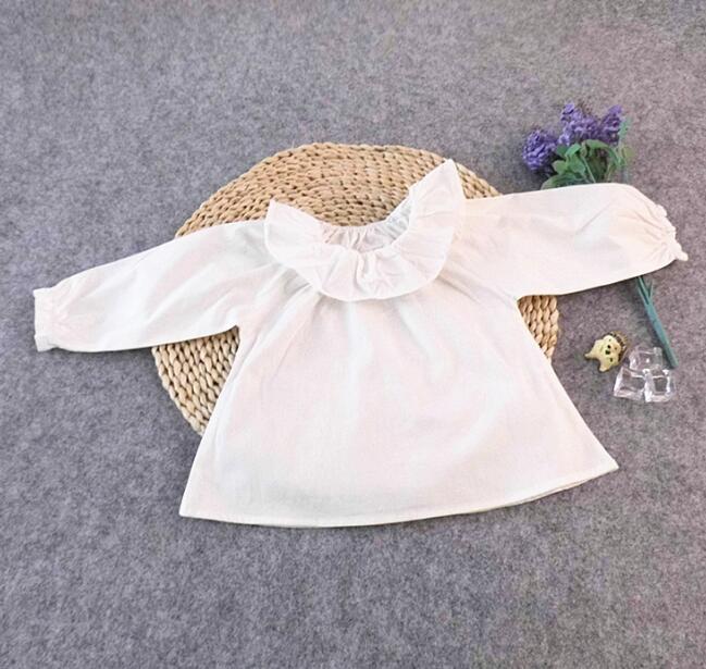 3 teile/los Baby mädchen T-shirts kinder kinder kleidung langarm grund plain infant rüschen jungen t 8-24 Mt sylvia 537020235629