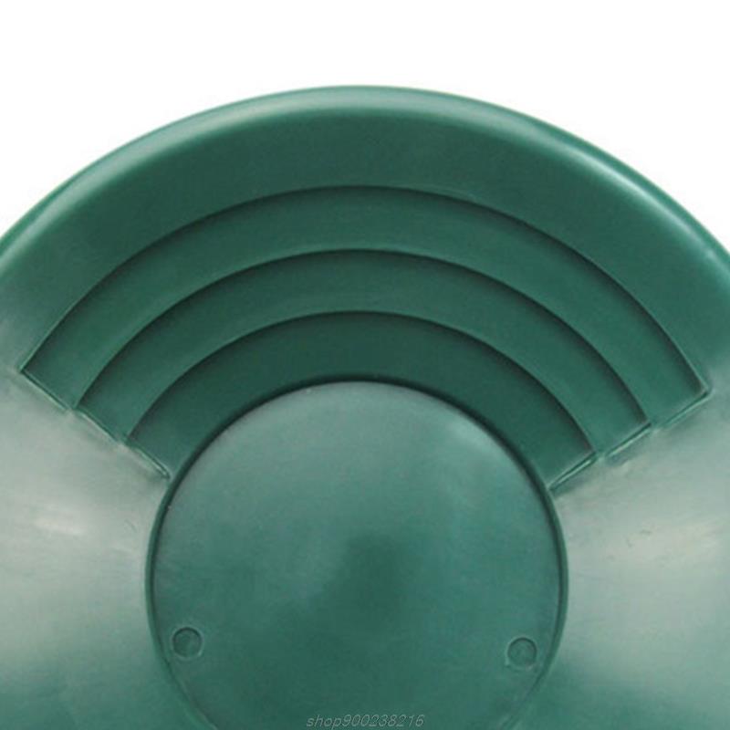 Outdoor 10-inch Gold Pan with Riffles Gold Basin Nugget Mining Pan Compatible with Gold Prospecting Portable D16 21