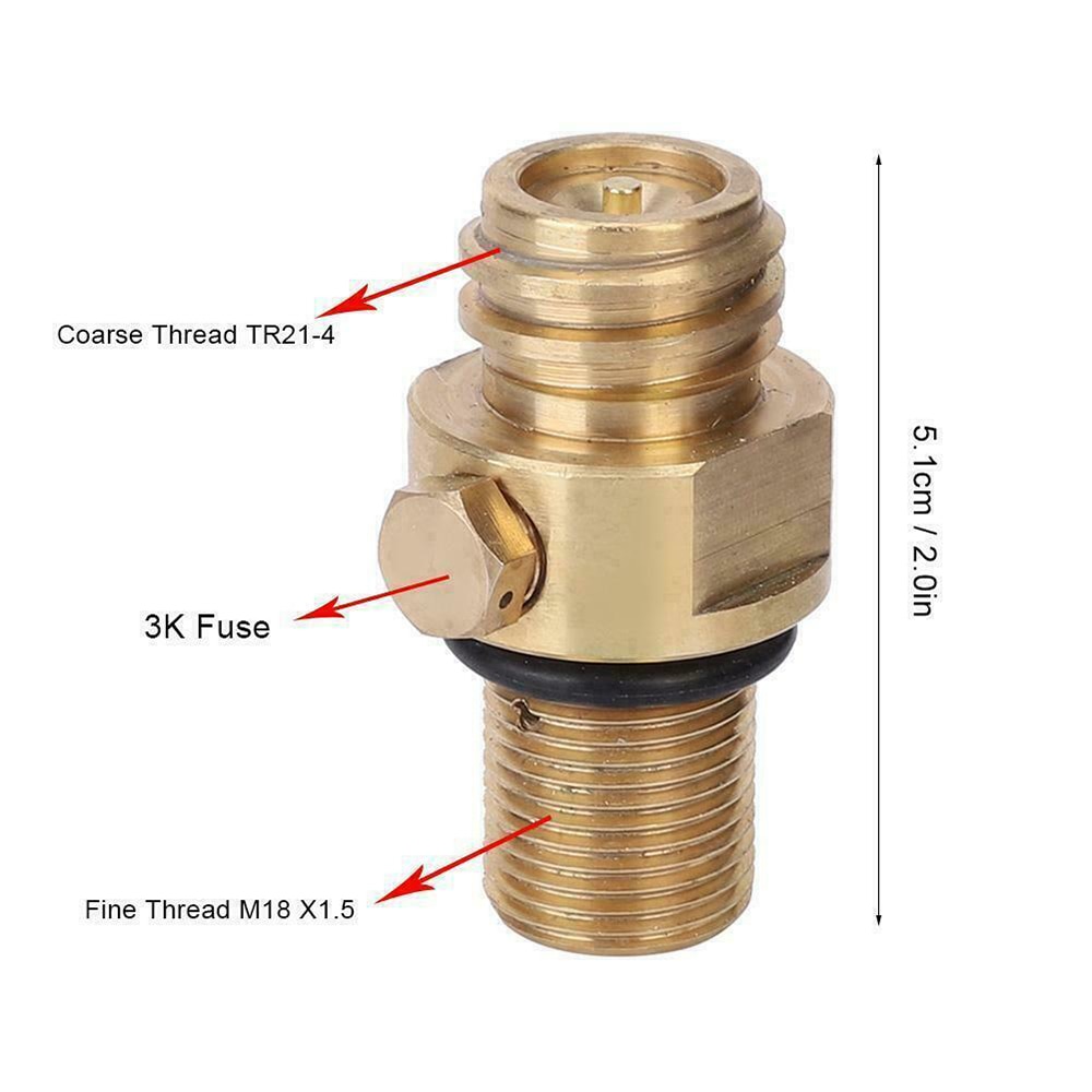 M18 * 1.5 Co2 Valve Adapter Vervangbare Transverter Geschikt Fot Soda Machine Vervangbare Klep, Vaak Gebruikt Voor Sodastream