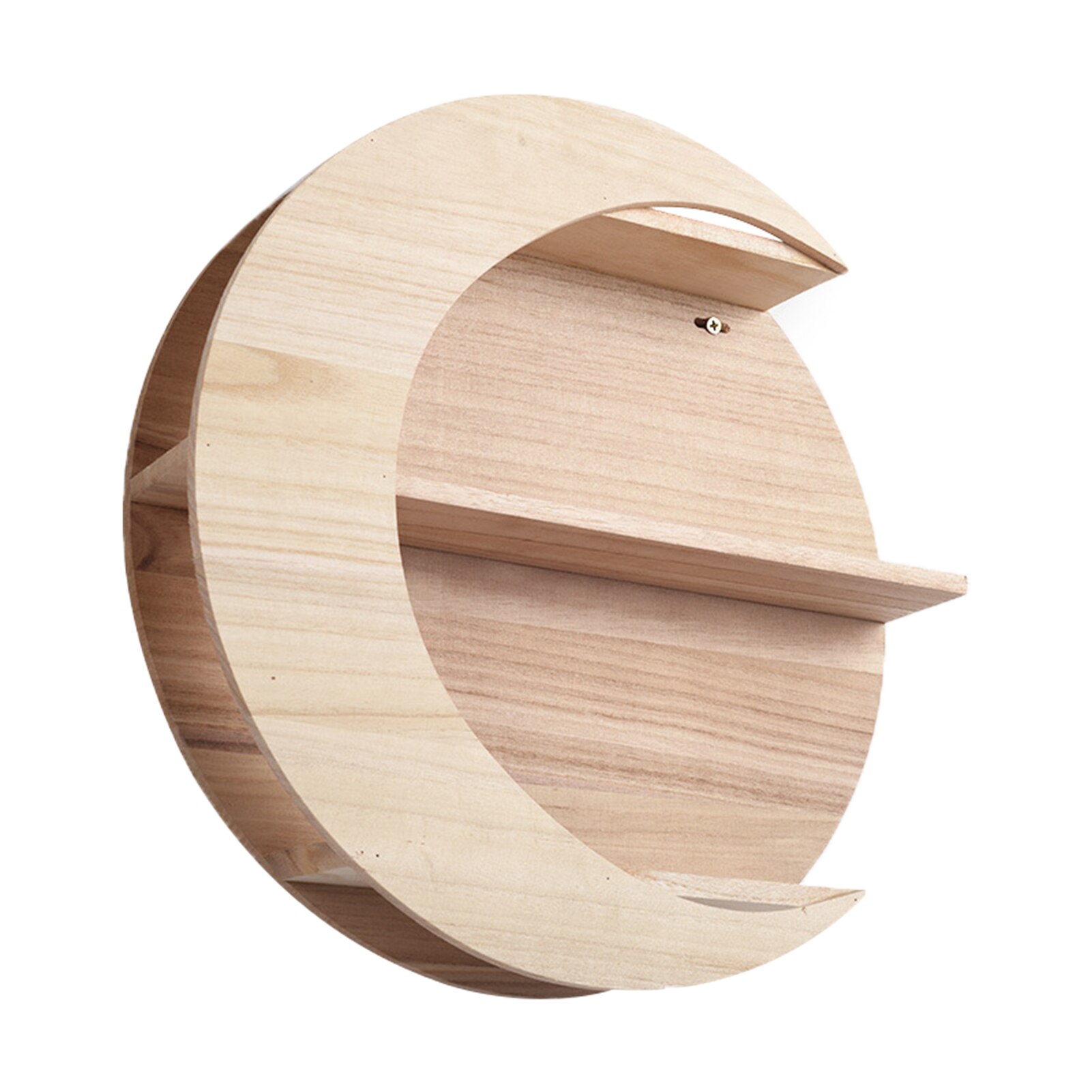 Wooden Moon Shaped Storage Shelf Wall Mounted Hang... – Vicedeal