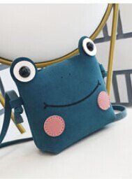 Cute Mini Bags Children Handbag For Girls Cartoon Frog PU Leather Shoulder Bag Kids Messenger Bags