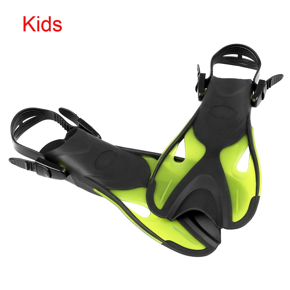 erwachsene/Kinder Anti-slip Schwimmen Flossen Verstellbaren Riemen Tauchen Flossen Offener Ferse Schwimmen Flossen Flossen Schnorcheln Scuba ausrüstung: kids yellow / L/XL