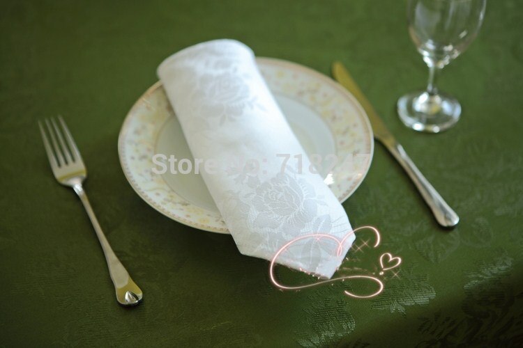 Vezon bomull jacquard servietter hvit tykk for restaurant hote hjemme bryllup