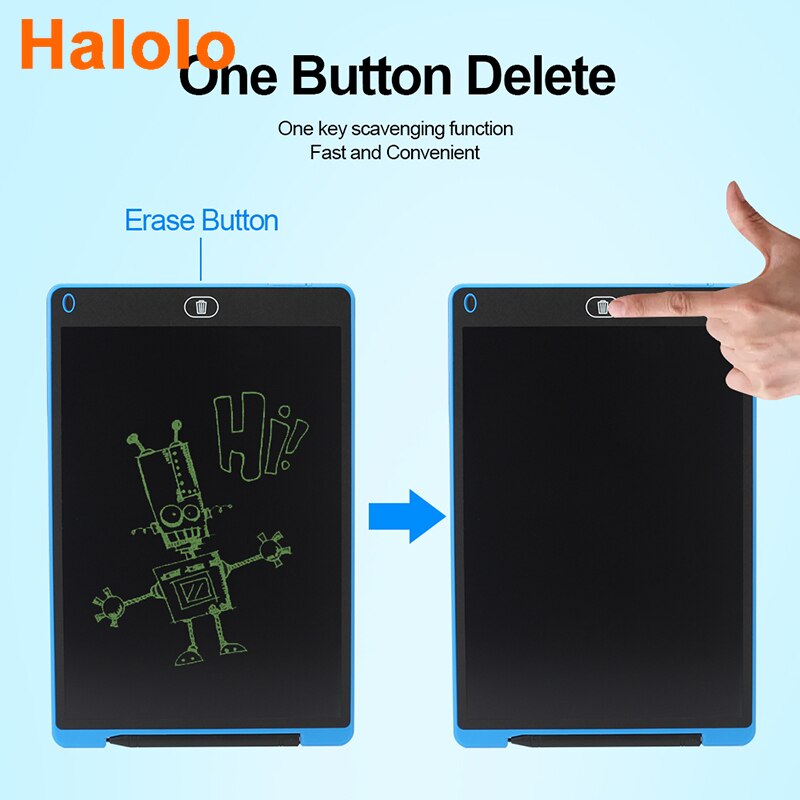 Halolo Graphic Tablet Drawing Tablet 12 Inch lcd Writing Tablet LED Light Drawing Pad Digital Board Electronic Smart Notebook