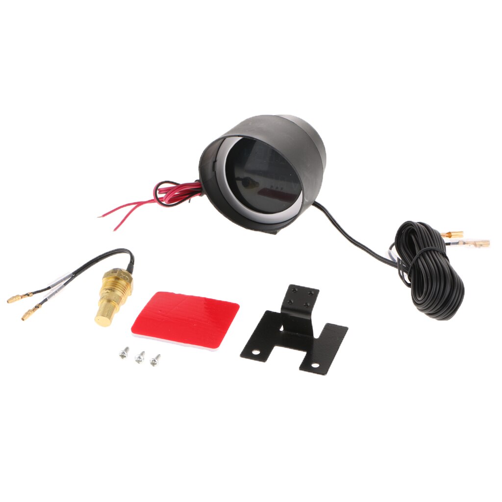 12V/24V Digital Voltmeter Water Temp Gauge Sensor Blue LED with Double-sided Tape: 16mm