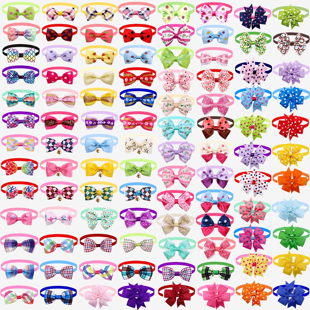 120Pcs Gemengde Stijlen Huisdier Puppy Hond Kat Strikjes/Strikjes Verstelbare Hond Grooming Bows Accessoires Hond Ties Pet producten