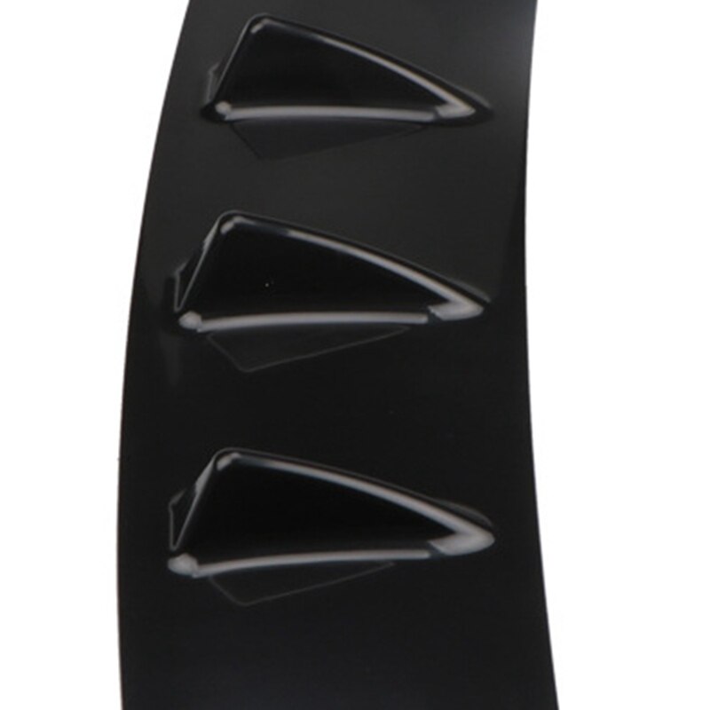 Universal Bright Black 58.5 x 14.5cm 5 Shark Fin Wing Diffuser Universal Rear Bumper Lip Diffuser