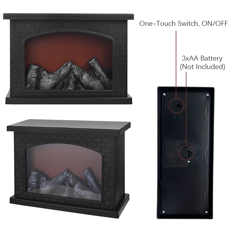 Lámpara para hogar con efecto llama, luces LED con control táctil, luz para chimeneas eléctricas, simulación USB y con pilas