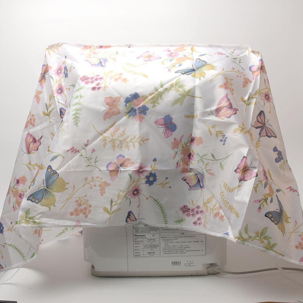 Hjem vaskemaskin deksel vanntett badetui søt blomstertrykk glidelås dekorasjon front lasting tilbehør støvtett