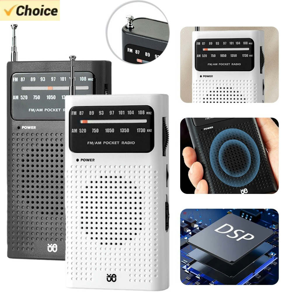 Radio AM FM 2024, Radio de bolsillo portátil con batería de primera , antena telescópica, reproductor de Radios para personas mayores en casa