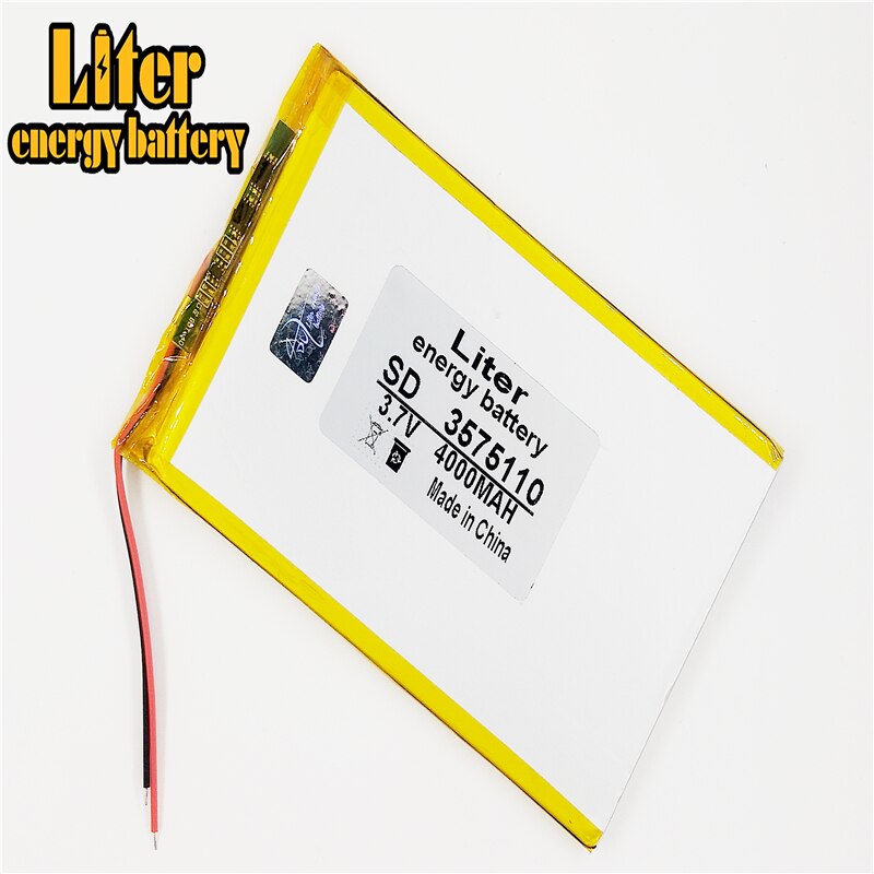 3575110 Tablet Batterij Capaciteit 3.7V 4000mA Universele Li-Ion Batterij Voor Tablet Pc 7 Inch 8 Inch 9 Inch