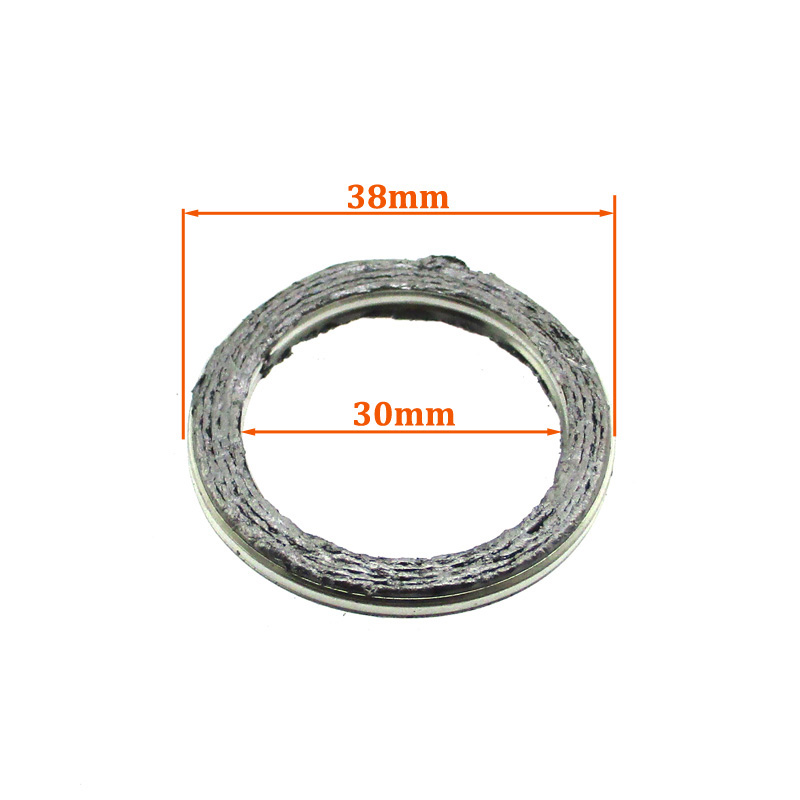 XLJOY 5pcs Exhaust Pipe Gasket ID 30MM OD 38MM For 200cc 250cc ATV Quad Pit Dirt Motor Trail Bike Motorcycle