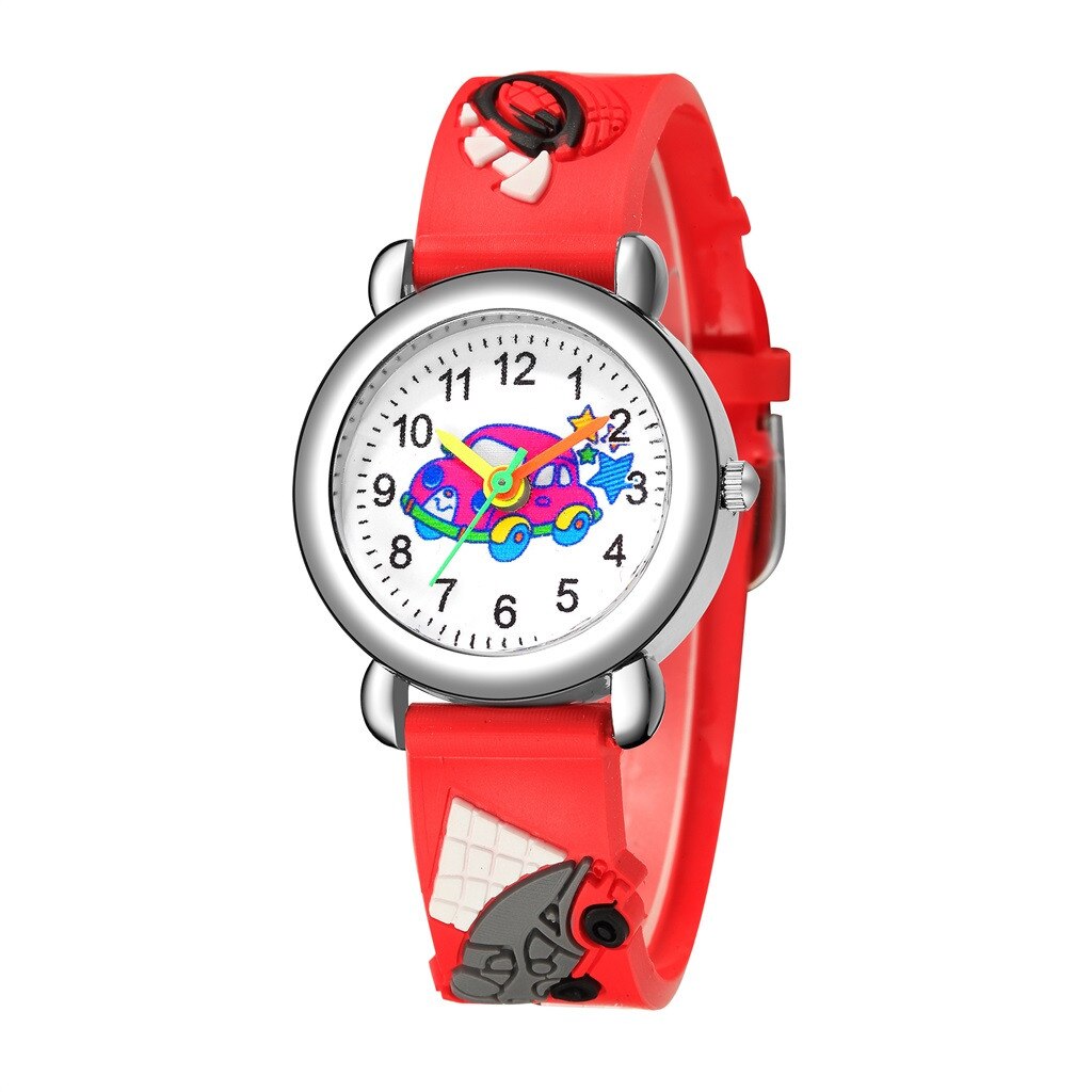 Leuke Cartoon Patroon Horloge Kinderen Kids Jongens Quartz Analoog Polshorloge Waterdichte Hars Band Mannen Vrouwen Horloge