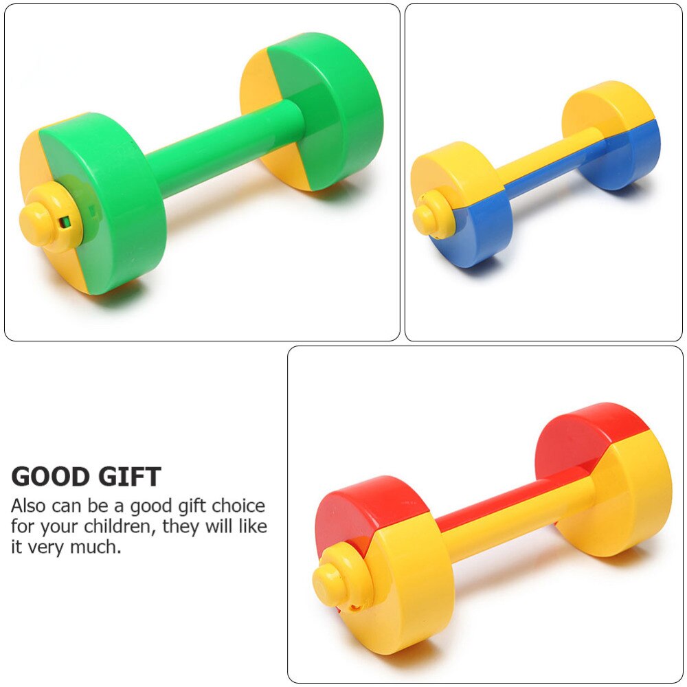 1 par pequeno haltere diversão duplo-cor halteres exercício halteres pequeno haltere para o presente crianças