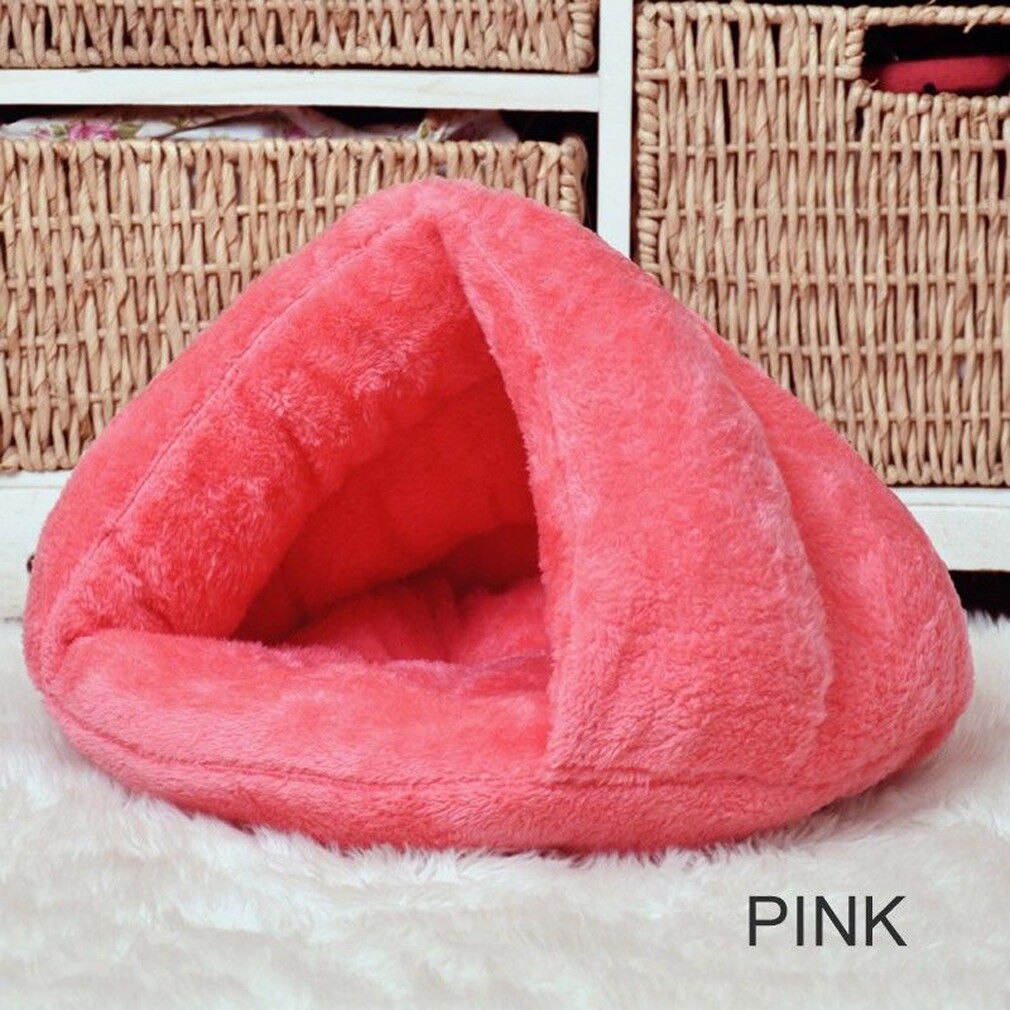 Sac de couchage pour animal domestique, nid doux et , pour chiens et chats, niche, maison, tapis de couchage, S L, 5 couleurs, hiver, et confortable,: Rose / L