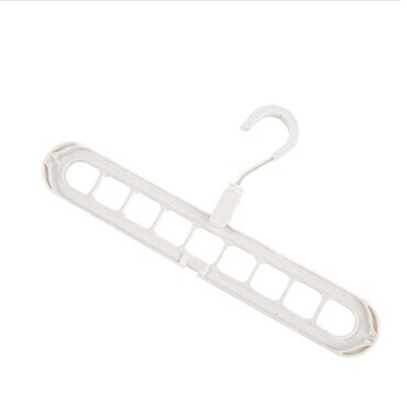 Clothes hanger closet organizer Space Saving Hanger Multi-port clothing rack Plastic Scarf cabide Storage hangers for clothes: Ivory