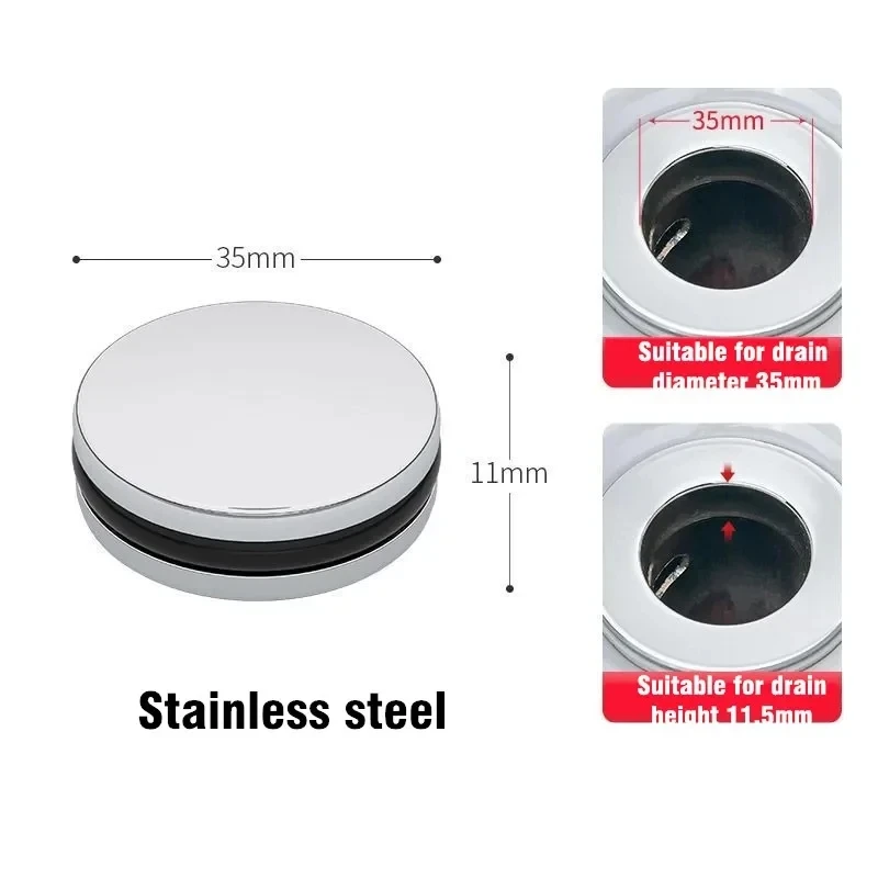 Edelstahl Pop-up Abfluss filter Universal Waschbecken Stopper Haar fänger Dusch wanne Sieb Waschbecken Abfluss abdeckung Stecker: Chrome