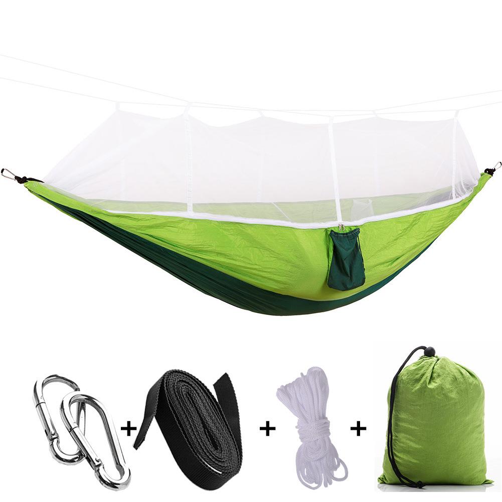 4 färg nylon myggnät tält hängmatta robust hängande camping tält soffa hållbar praktisk gung hängande säng resa utomhus: Färg i