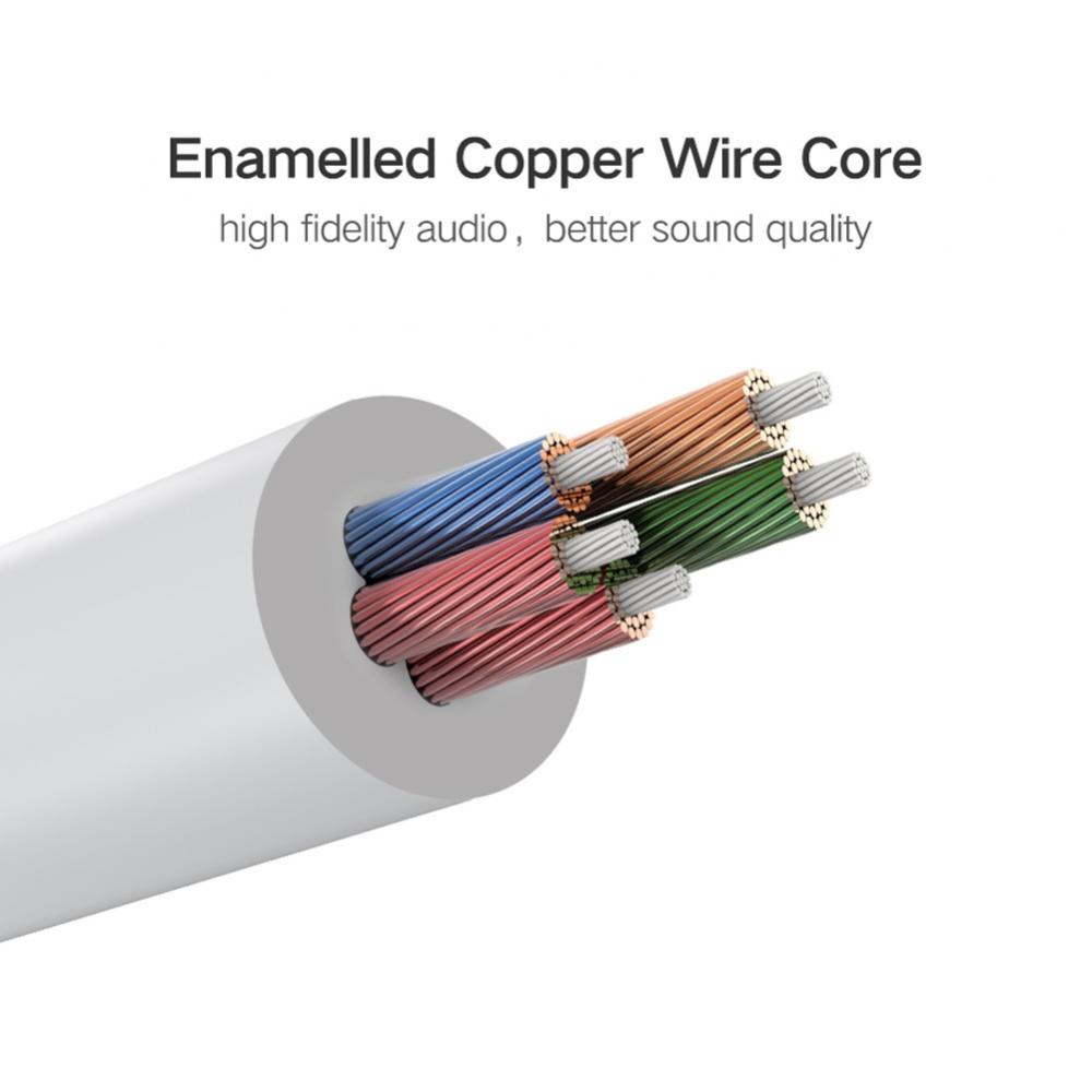 Headset-Adapter, Kopfhörer-Mikrofon und Lautsprecher, Y-Splitter-Kabel, 3,5-mm-Audio-Stecker auf 2 Buchsen, für Kopfhörer-Verlängerung, mobiles Audio