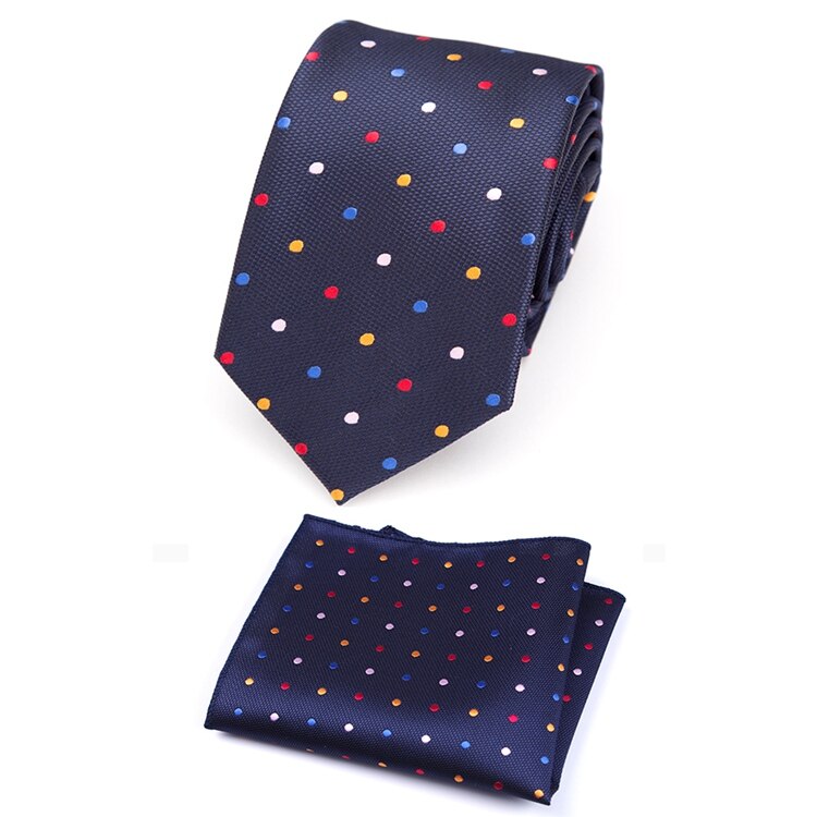 XGVOKH – ensemble de cravates pour hommes, nouvelle , cravate Hanky, points rayés, cou, cravate Slim, accessoires pour mariage, fête sociale: LD-SU1021