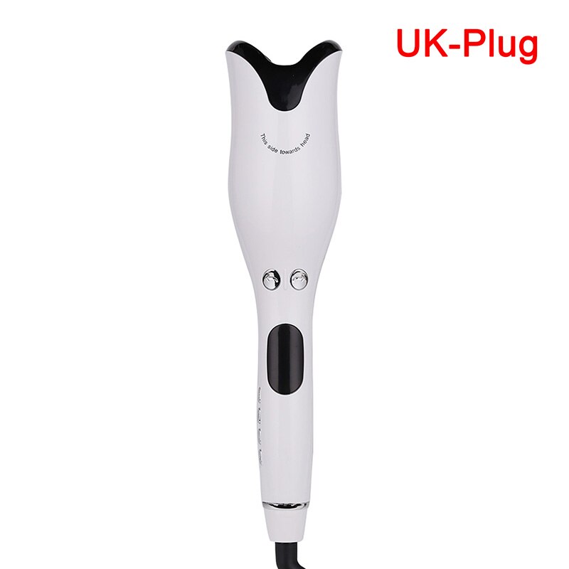 Automatic Curling Iron Air Curler Rotating Air Curly Wave Hair Styling Tool: White-UK