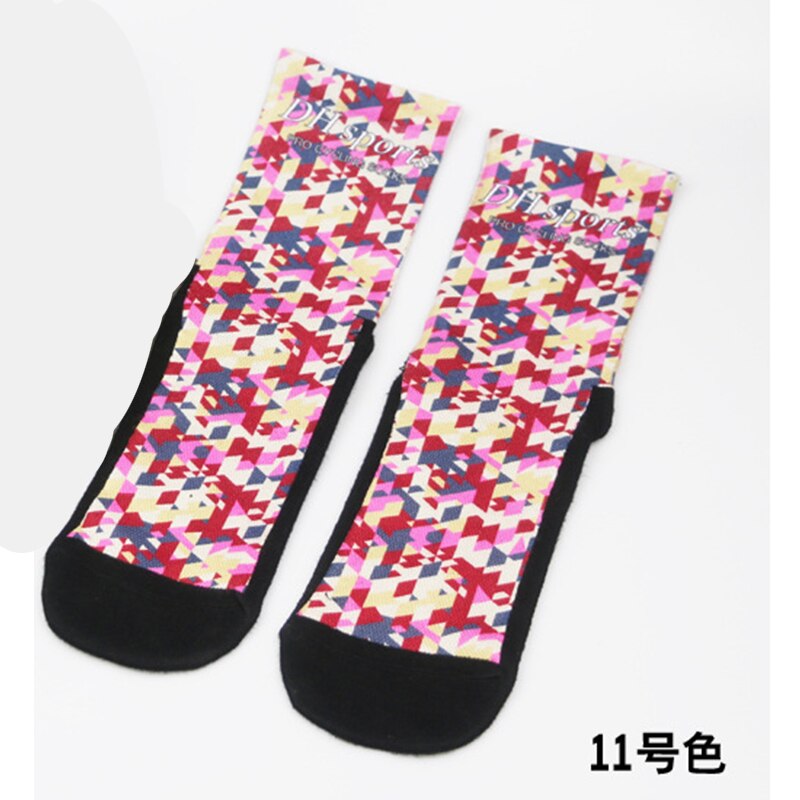 Radfahren Socken Anti Slip Atmungs MTB Rennrad Socke Outdoor Sport Laufen Fußball Basketball Strumpf für Mann Frauen Freesize: color E