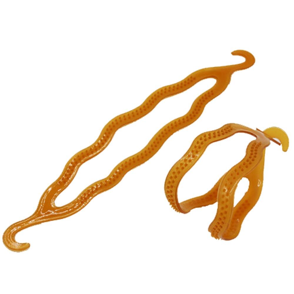 einrollen Mädchen 1pc Schwarz oder Kaffee Doppel Haken Magie Haar Brötchen Hersteller Einfach Haar Styling Werkzeug Haar Styler Zubehör: hell Kaffee