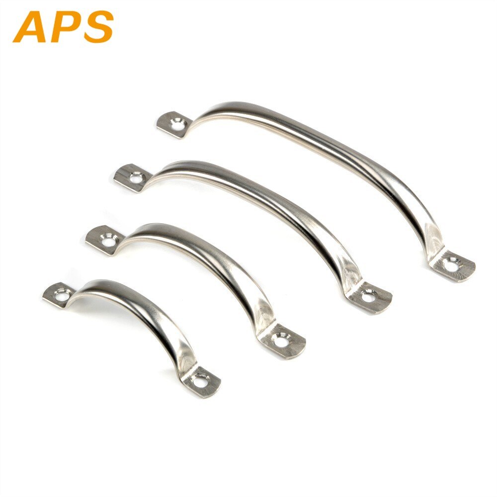 Tiradores de puerta de acero inoxidable, pomo de armario, cajones plateados, perillas de armario de cocina, 63mm, 79mm, 104mm, 125mm, estilo antiguo, 2 uds.