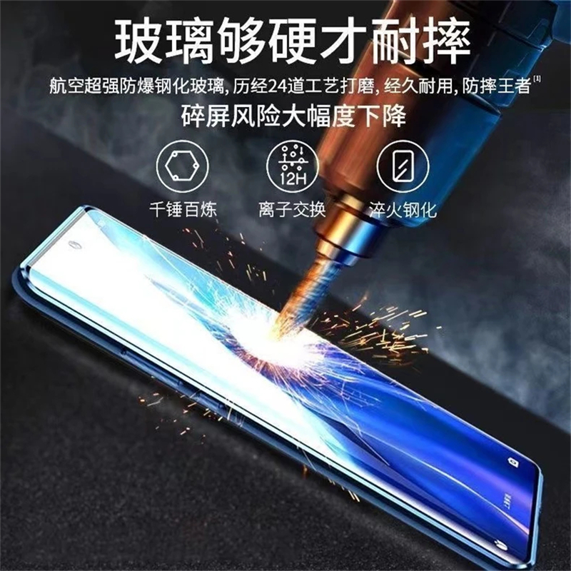 360 Volledige Hoesje Voor Oppo Reno 12 Pro 5G Hoesje Dubbelzijdig Magnetisch Glas Adsorptie Metalen Telefoonhoes Voor Reno11pro Camerabescherming