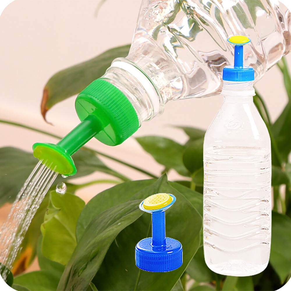 Plast hjem pot flaske top vandingsflaske vand dåser små sprinkler dyser til blomsterpotte planter indendørs vandere tilfældig farve