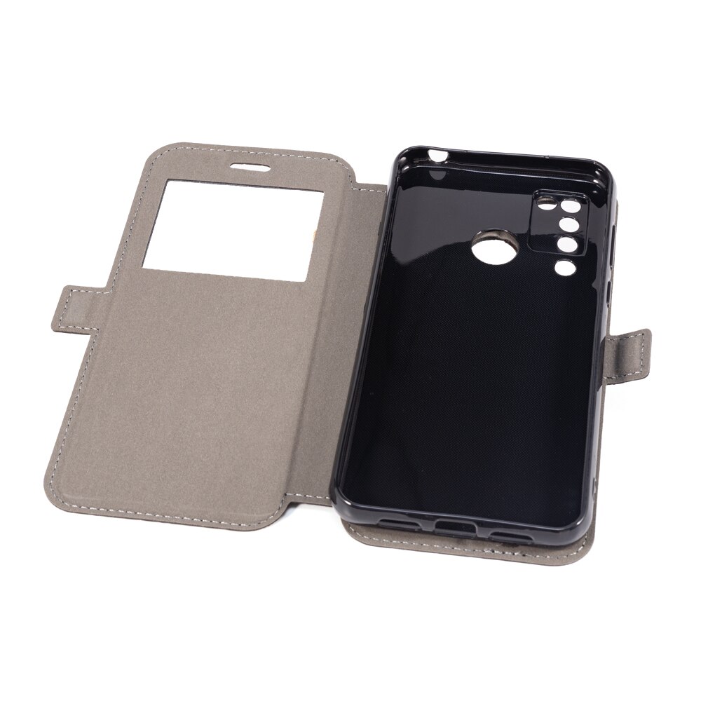 Étui en cuir pu pour doogee  n20 pro, étui à rabat pour doogee  n20 pro, fenêtre de visualisation, étui à rabat en silicone tpu souple, coque arrière